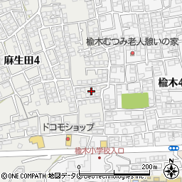 熊本県熊本市北区麻生田4丁目28周辺の地図