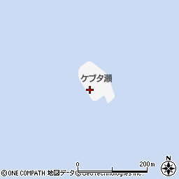 ケブタ瀬周辺の地図