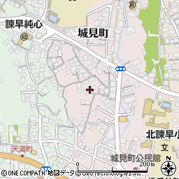 長崎県諫早市城見町4-18周辺の地図