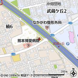 ユナイテッドトヨタ熊本カローラ熊本武蔵ケ丘店周辺の地図