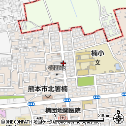 熊本県熊本市北区楠5丁目周辺の地図