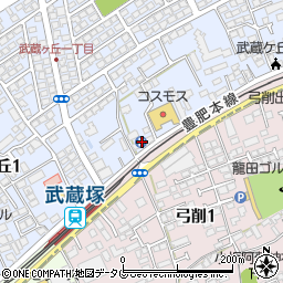 熊本市武蔵塚駅前自転車駐車場周辺の地図