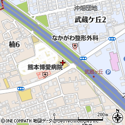 ユナイテッドトヨタ熊本カローラ熊本武蔵ケ丘店周辺の地図