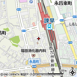 ガッツレンタカー諫早駅西口店周辺の地図