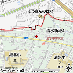 熊本学習支援センター　清水校周辺の地図