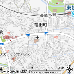 セブンイレブン諫早福田町店周辺の地図