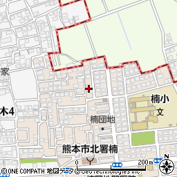 熊本県熊本市北区楠5丁目5周辺の地図
