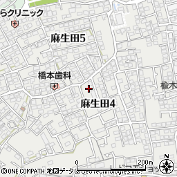 熊本県熊本市北区麻生田4丁目19周辺の地図
