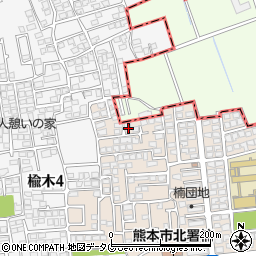 熊本県熊本市北区楠5丁目4周辺の地図