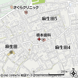 熊本県熊本市北区麻生田5丁目17周辺の地図