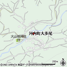 熊本県熊本市西区河内町大多尾周辺の地図