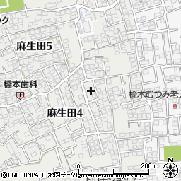 熊本県熊本市北区麻生田4丁目22周辺の地図