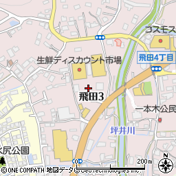 ＨＩヒロセスーパーコンボ飛田店第１駐車場周辺の地図
