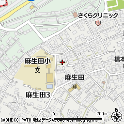 熊本県熊本市北区麻生田5丁目2周辺の地図