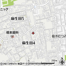 熊本県熊本市北区麻生田4丁目21周辺の地図