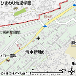 ファミリーマート熊本新地六丁目店周辺の地図