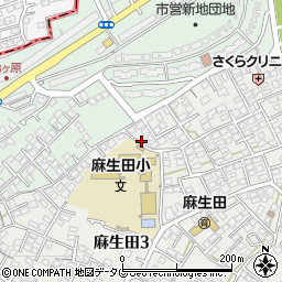 熊本県熊本市北区麻生田5丁目3周辺の地図