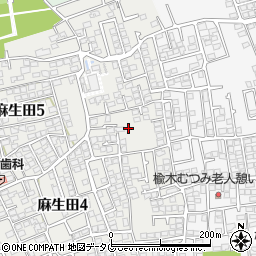 熊本県熊本市北区麻生田4丁目25周辺の地図