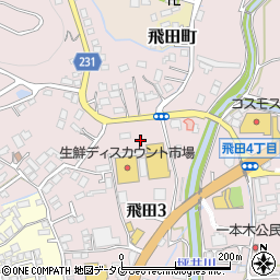 ＨＩヒロセスーパーコンボ飛田店第２駐車場周辺の地図