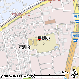 熊本市　弓削小児童育成クラブ周辺の地図