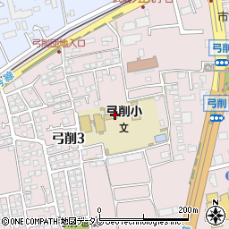 熊本市立弓削小学校周辺の地図