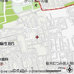 熊本県熊本市北区麻生田5丁目27周辺の地図