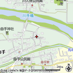 熊本県菊池郡菊陽町曲手周辺の地図