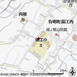 島原市立　湯江小学校校長室周辺の地図