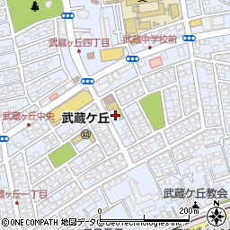 熊本県熊本市北区武蔵ケ丘周辺の地図