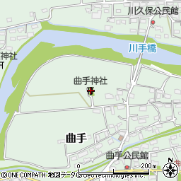 曲手神社周辺の地図