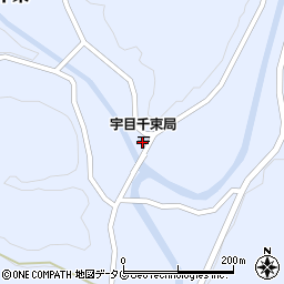 宇目千束郵便局周辺の地図