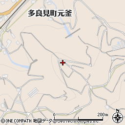 長崎県諫早市多良見町元釜44周辺の地図