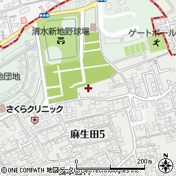 熊本県熊本市北区麻生田5丁目35周辺の地図