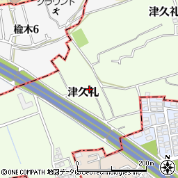 熊本県菊池郡菊陽町津久礼3806周辺の地図