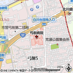 生活彩家熊本弓削病院店周辺の地図