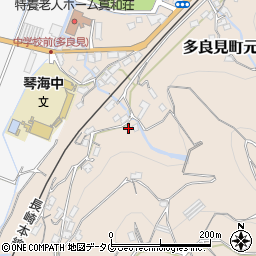 長崎県諫早市多良見町元釜579周辺の地図