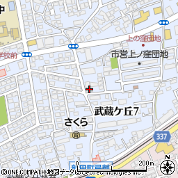 熊本日日新聞武蔵ヶ丘販売センター周辺の地図