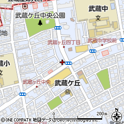 熊本北合志警察署武蔵楠交番周辺の地図