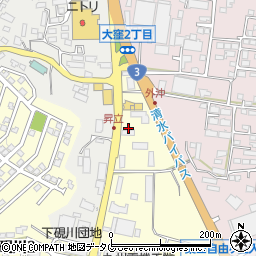 熊本県熊本市北区大窪2丁目10周辺の地図