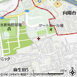 熊本県熊本市北区麻生田5丁目34周辺の地図
