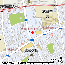 熊本武蔵ヶ丘団地郵便局周辺の地図