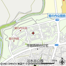 長崎県諫早市堀の内町周辺の地図