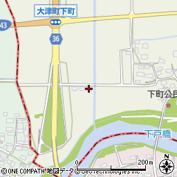 熊本県菊池郡大津町下町23-3周辺の地図