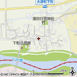 熊本県菊池郡大津町下町190-7周辺の地図