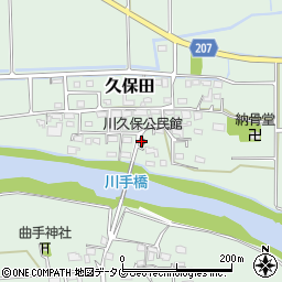 川久保公民館周辺の地図