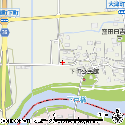 熊本県菊池郡大津町下町231周辺の地図
