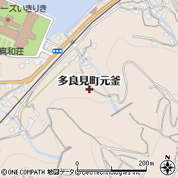 長崎県諫早市多良見町元釜32周辺の地図