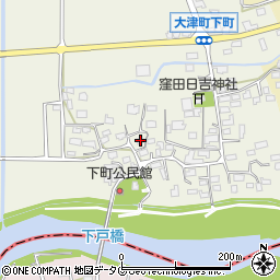 熊本県菊池郡大津町下町198周辺の地図