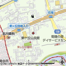 熊本県菊池郡菊陽町津久礼2098-13周辺の地図