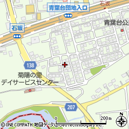 熊本県菊池郡菊陽町津久礼1977-15周辺の地図